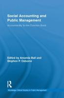 Social Accounting and Public Management: Accountability for the Public Good - Routledge Critical Studies in Public Management (Hardback)
