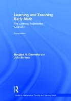 Learning and Teaching Early Math: The Learning Trajectories Approach - Studies in Mathematical Thinking and Learning Series (Hardback)