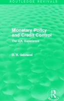 Monetary Policy and Credit Control