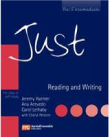 JUST READING & WRITING BRE PRE-INT STUDENT BOOK (Paperback)