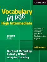 Vocabulary in Use High Intermediate Student's Book with Answers (Paperback)