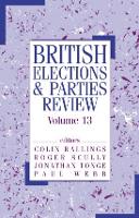 British Elections & Parties Review: Volume 13 (Paperback)