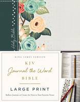 KJV Large Print Bible, Journal the Word, Reflect, Journal or Create Art Next to Your Favorite Verses (Green Cloth Over Board, Red Letter, Comfort Print: King James Version) (Hardback)