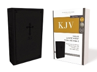 KJV Holy Bible: Value Large Print Thinline, Black Leathersoft, Red Letter, Comfort Print: King James Version (Leather / fine binding)