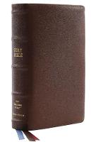 NKJV, Single-Column Reference Bible, Premium Goatskin Leather, Brown, Premier Collection, Comfort Print: Holy Bible, New King James Version (Leather / fine binding)