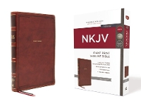 NKJV Holy Bible, Giant Print Thinline Bible, Brown Leathersoft, Red Letter, Comfort Print: New King James Version (Leather / fine binding)