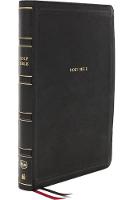 NKJV, Deluxe End-of-Verse Reference Bible, Personal Size Large Print, Leathersoft, Black, Red Letter, Comfort Print: Holy Bible, New King James Version (Leather / fine binding)