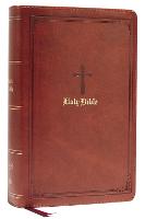 KJV Holy Bible: Large Print Single-Column with 43,000 End-of-Verse Cross References, Brown Leathersoft, Personal Size, Red Letter, Comfort Print: King James Version (Leather / fine binding)
