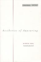 Aesthetics of Appearing - Cultural Memory in the Present (Hardback)