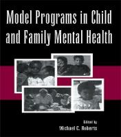Model Programs in Child and Family Mental Health (Paperback)
