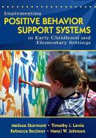 Implementing Positive Behavior Support Systems in Early Childhood and Elementary Settings (Paperback)