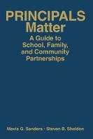 Principals Matter: A  Guide to School, Family, and Community Partnerships (Hardback)
