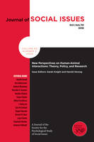 New Perspectives on Human-Animal Interactions: Theory, Policy, and Research - Journal of Social Issues (Paperback)