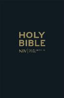 NIV Thinline Black Leather Bible - New International Version (Hardback)