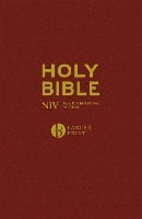 NIV Larger Print Burgundy Hardback Bible (Hardback)