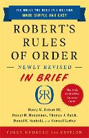 Robert's Rules of Order Newly Revised In Brief, 3rd edition (Paperback)