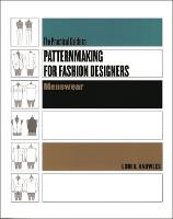 Practical Guide to Patternmaking for Fashion Designers: Menswear (Paperback)