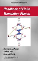 Handbook of Finite Translation Planes - Chapman & Hall/CRC Pure and Applied Mathematics (Hardback)