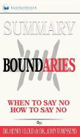 Summary of Boundaries