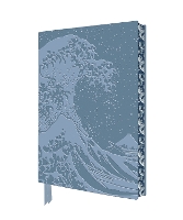 Embossed Hokusai Wave Blue Journal