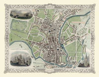 John Tallis Map of Bath 1851: 20" x 16" Photographic Print of City of Bath (Sheet map, flat)