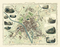 John Tallis Map of York 1851: 20" x 16" Photographic Print of the City of York (Sheet map, flat)