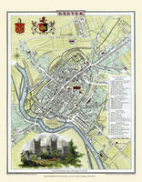 Cole and Roper Old Map of Exeter 1805: 20" x 16" Photographic Print of Exeter (Sheet map, flat)