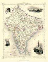 John Tallis Map of India 1851: 20" x 16" Photographic Print of  British India (Sheet map, rolled)