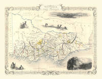 John Tallis Map of Victoria Australia 1851: 20" x 16" Photographic Print of Victoria or Port Phillip Australia 1851 (Sheet map, rolled)