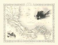 John Tallis Map of Panama 1851: Photographic Print of Map of Panama 1851 by John Tallis (Sheet map, flat)