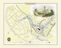 Cole and Roper Map of St Albans 1810: Colour Print of St Albans Town Plan 1810 by Cole and Roper (Sheet map, flat)