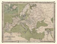 Bradshaws Continental Railway Map of Europe 1913: Luxury Rolled Historic Print - Bradshaw Railway Maps and Plans (Sheet map, rolled)