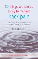50 Things You Can Do Today to Manage Back Pain - 50 Things (Paperback)