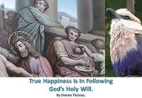 True Happiness Is In Following God's Holy Will. (Paperback)