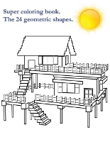 Super coloring book. The 24 geometric shapes.: There are presented 24 geometrical figures in the coloring book. Coloring Book is for boys and girls aged from 4 to 11 years. (Paperback)