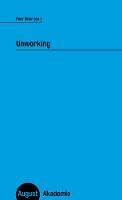 Peer Illner: Unworking (Paperback)