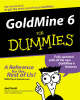 GoldMine 6 for Dummies (Paperback)