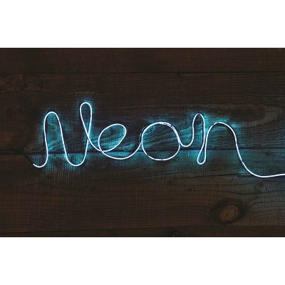 Make Your Own Neon Blue Effect Sign