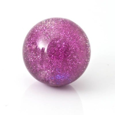 ball filled with water and glitter