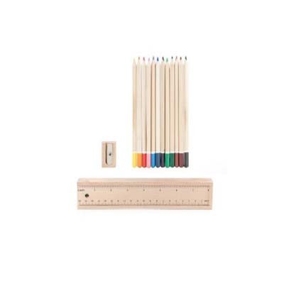 Wood Box Colour Pencil Set