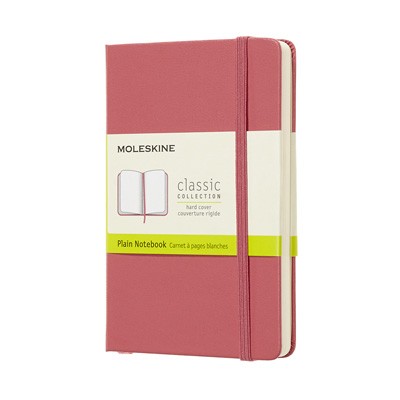Daisy Pink Plain Hard Notebook Pocket