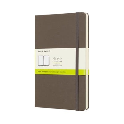 Earth Brown Plain Hard Notebook Large