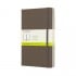 Earth Brown Plain Hard Notebook Large