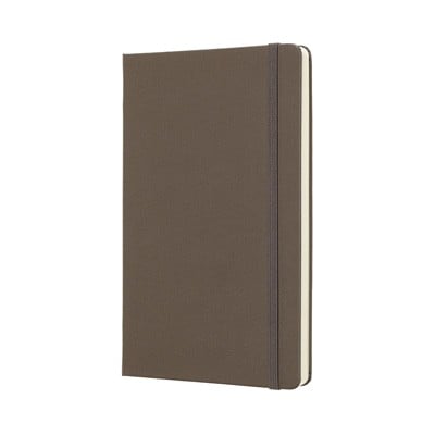 Earth Brown Plain Hard Notebook Large