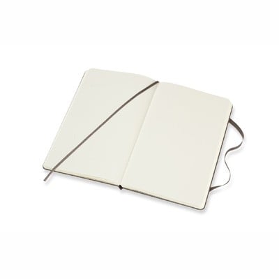 Earth Brown Plain Hard Notebook Large