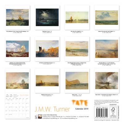 Tate - J.M.W. Turner Wall Calendar 2019 (Art Calendar) (Calendar)