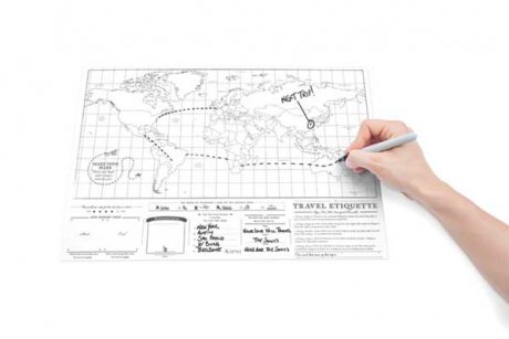 Travel Scratch Off World Map Deluxe Edition Poster Personalized Journal Big  Gift