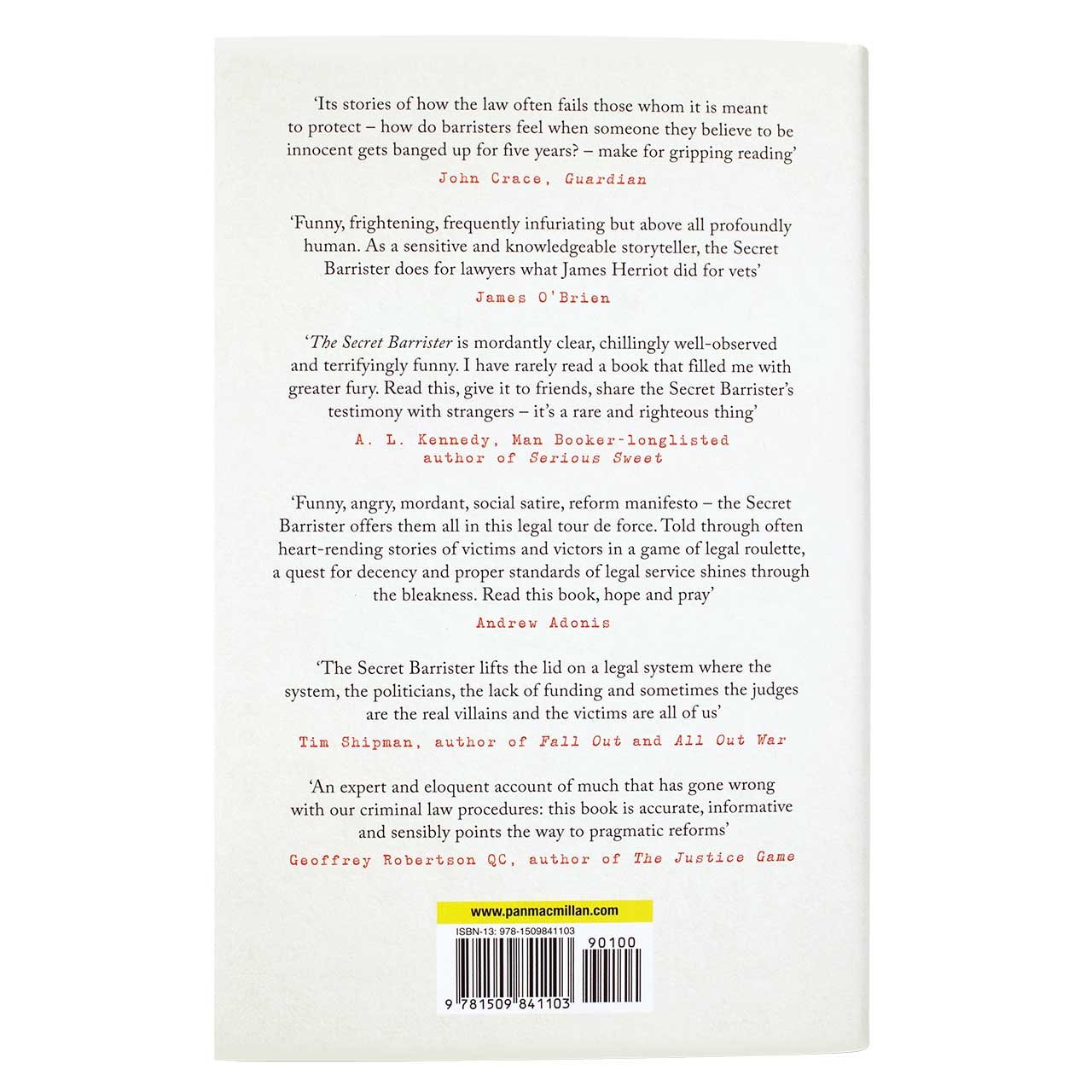 The Secret Barrister by The Secret Barrister | Waterstones