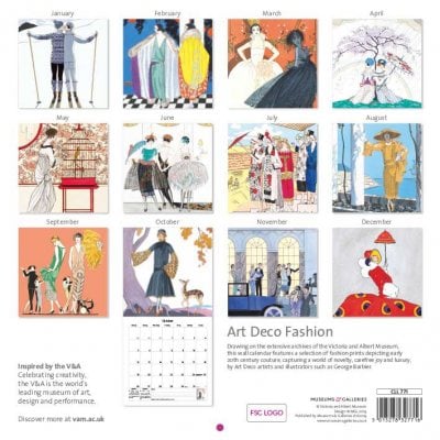 2020 Art Deco Prints Wall Calendar (Calendar)