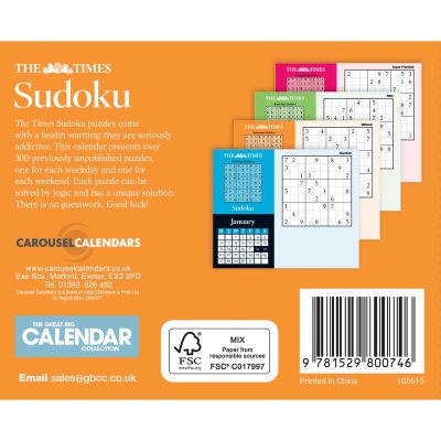 2020 The Times Sudoku Boxed Calendar (Calendar)